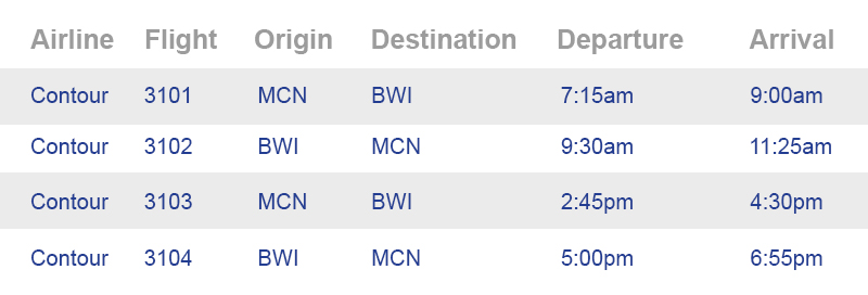 flight-schedule-take-flight-middle-georgia-regional-airport